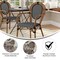 Merrick Lane Celia Stacking Thonet Bistro Style Chair with Arms, PE Rattan Seat, and Metal Frame for Indoor/Outdoor Use